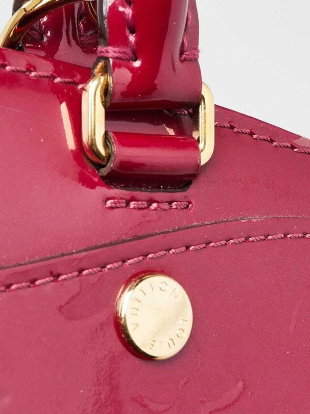 Louis Vuitton Magenta Monogram Vernis Brea PM NM Bag - Picture 11 of 12